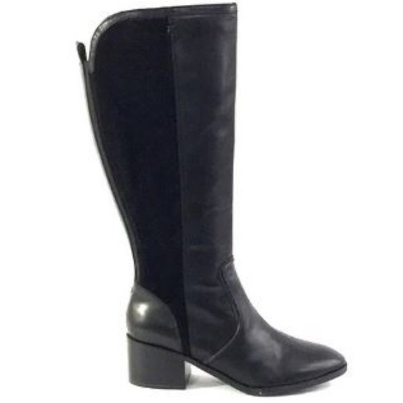 Marc Fisher Wide Calf Leather Tall Shaft Boots - Picture 3 of 12